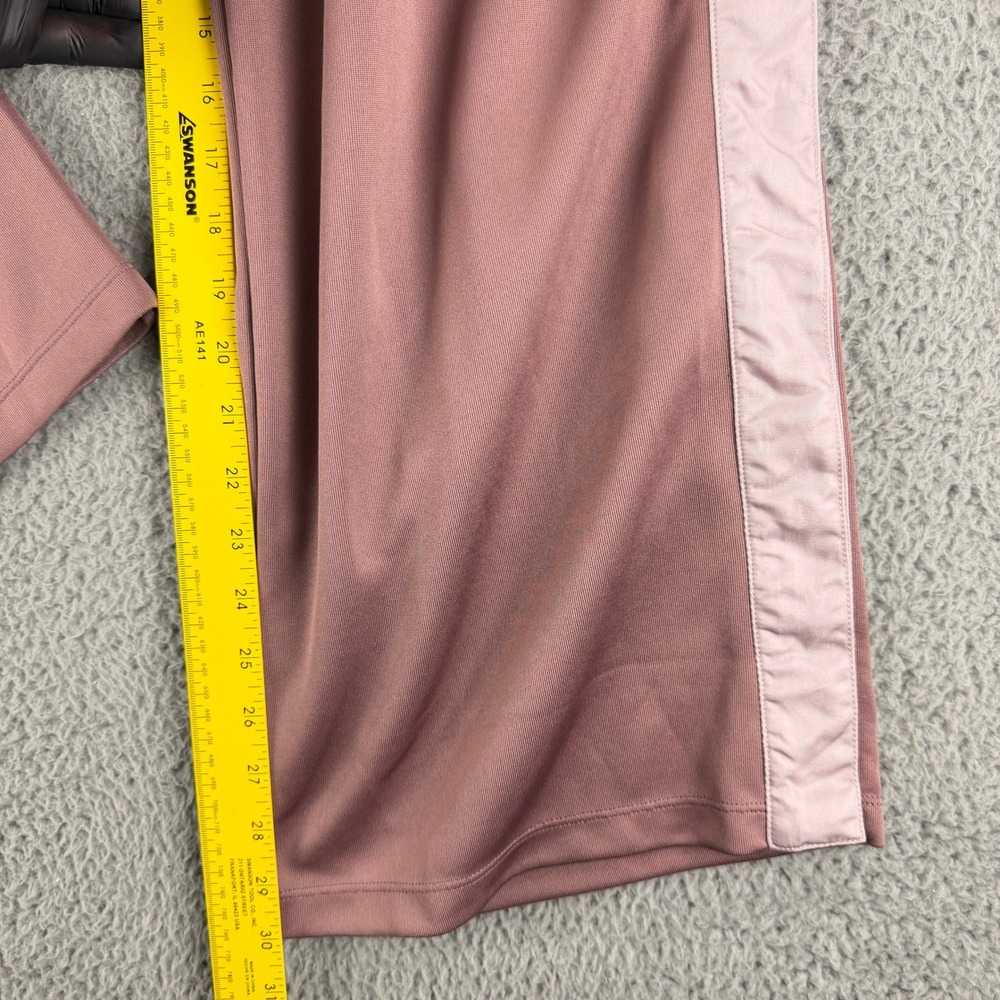 Nike Air Track Pants Womens XL Mauve Satin Trim Wide Leg Breakaway Snap Pants - Picture 6 of 12